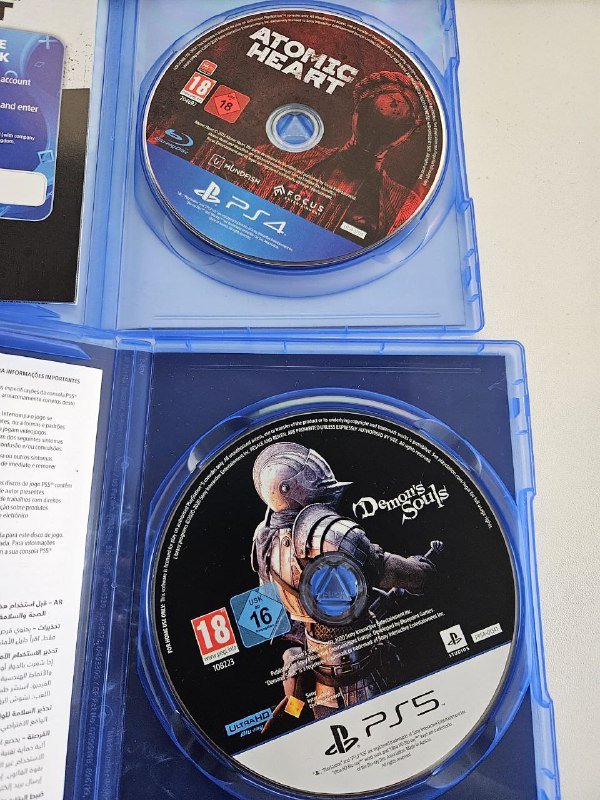 Диск Atomic Heart для PS4, Диск Demon's souls для PS5 2