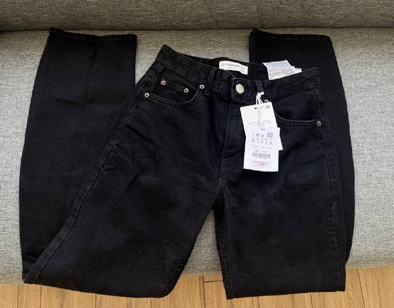Чёрные Джинсы Pull&Bear размер 36/38, 34 9