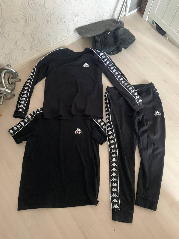 Комплект одежды Kappa футболка, штаны, футболка с длинным рукавом, размер M