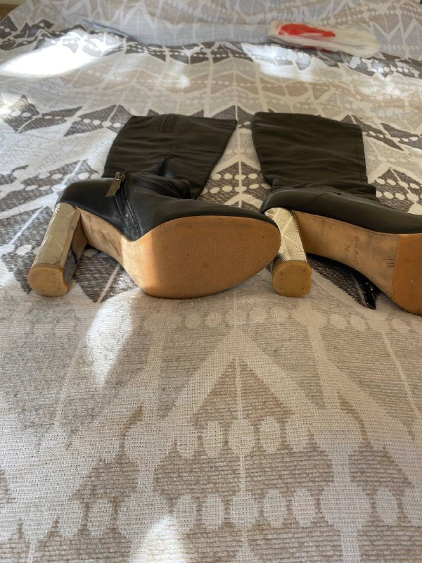 Шикарные кожаные сапоги, размер 36 3