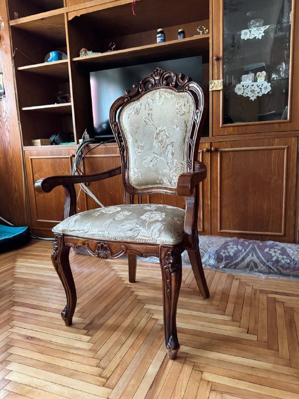 Стол из иранского дерева со стульями и креслами 6