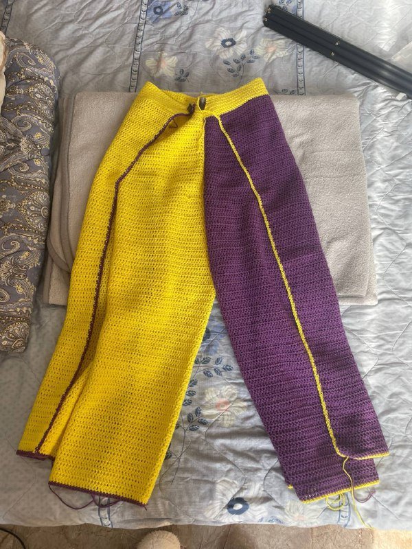 Вязаные штаны шаровары ручной работы
