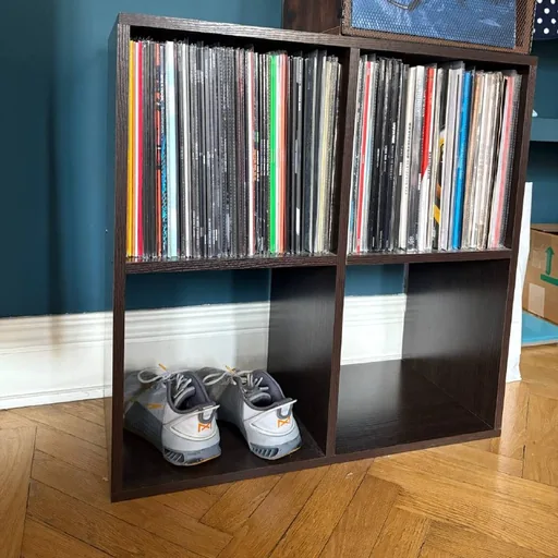 Shelf for vinyl records