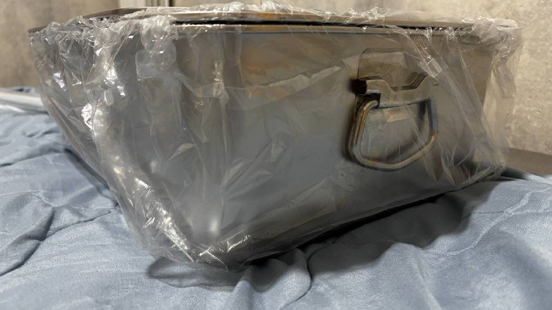 Металлический нержавеющий лоток для кошек с ситом 5