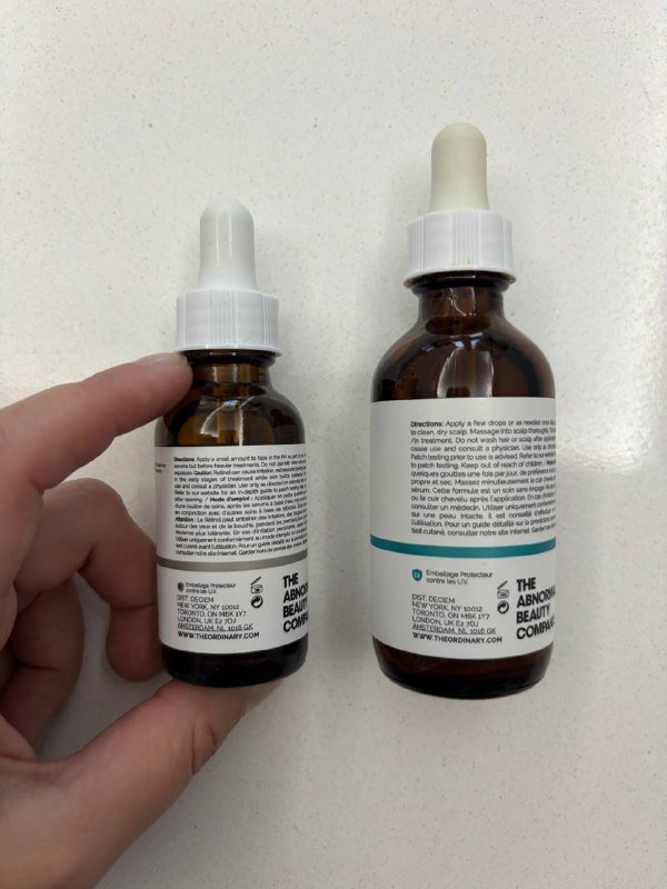 Сыворотка для лица The ordinary Ретинол 1% и сыворотка для волос The ordinary 2