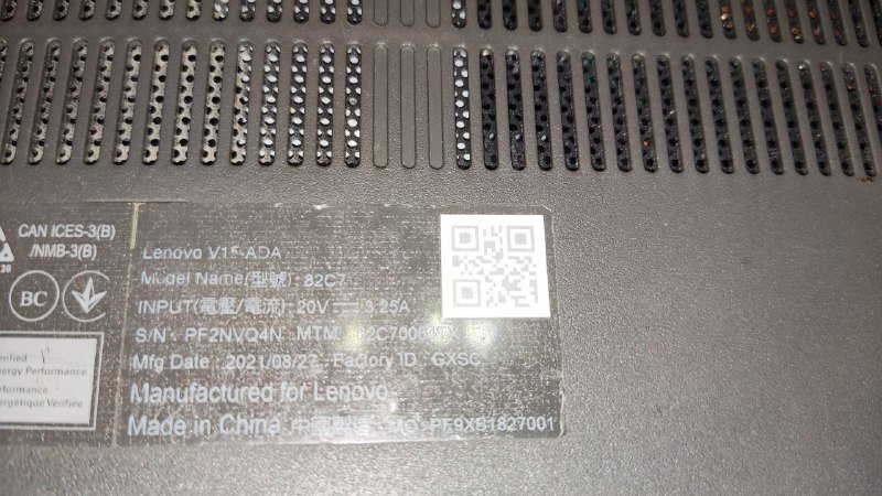 Ноутбук Lenovo V15-ADA 82C7 15.6" Full HD Ryzen 3 8Gb SSD 256Gb 5