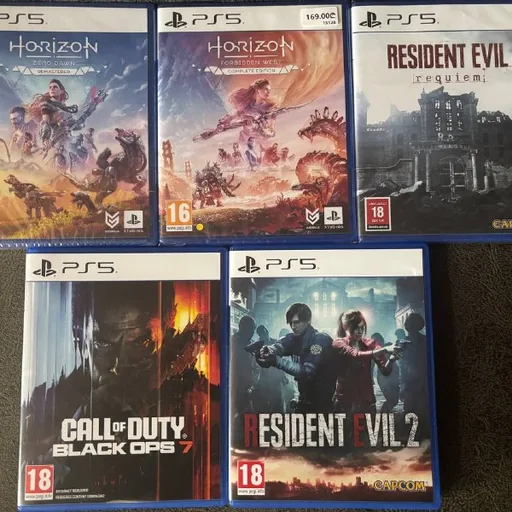 Игры Horizon Forbidden West, Horizon Zero Dawn, Resident Evil, Call of Duty