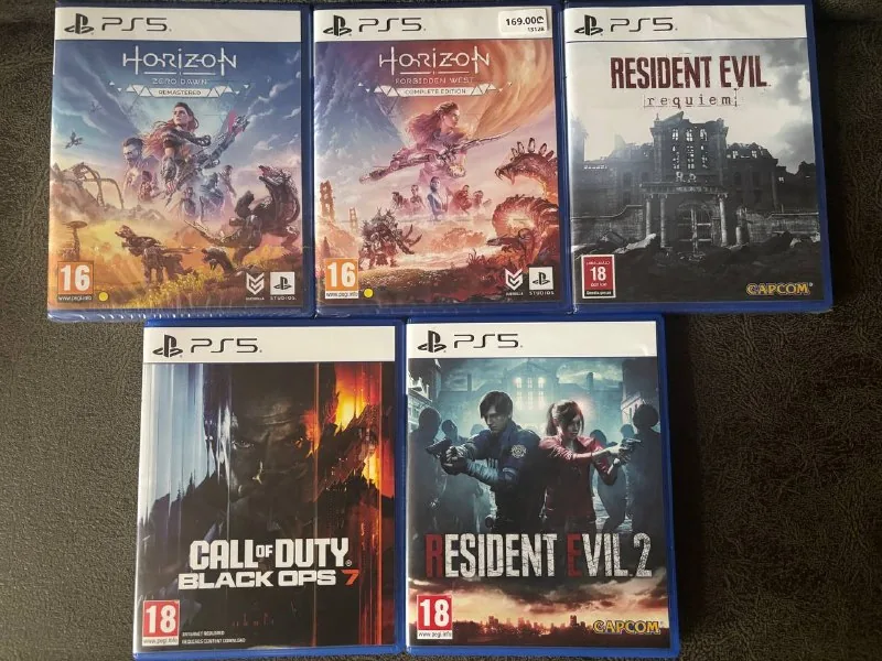 Игры Horizon Forbidden West, Horizon Zero Dawn, Resident Evil, Call of Duty