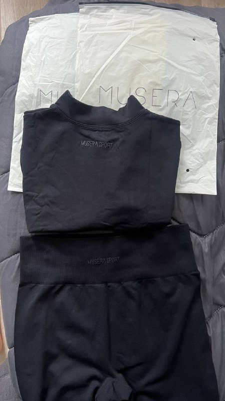 Черный спортивный костюм MUSERA лонгслив и леггинсы 7