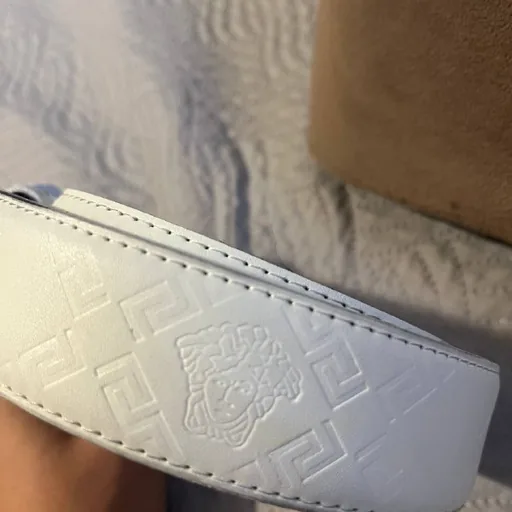 Белый ремень Versace 120 см