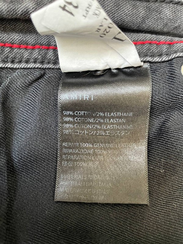 черные джинсы Amiri мужские рваные 3