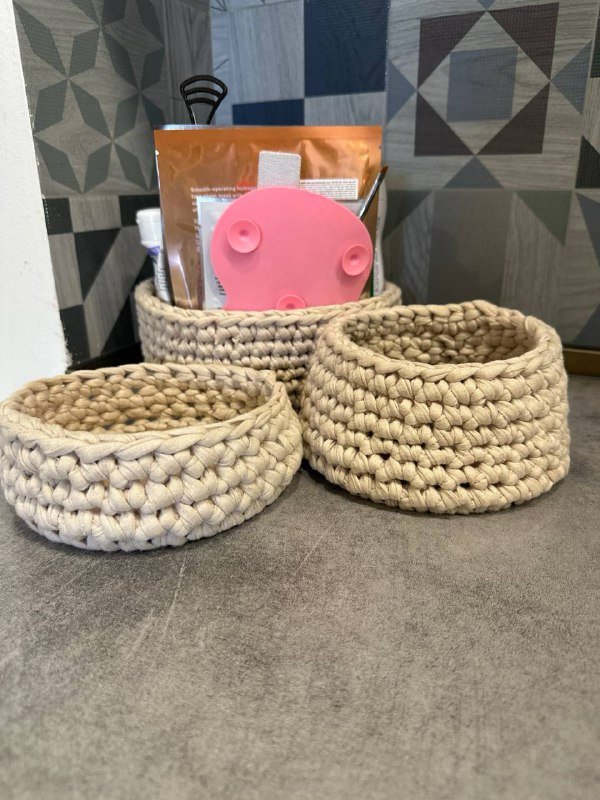 Плетеные корзинки для хранения, набор из 3 шт.