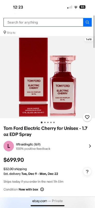 Духи Tom Ford Electric Cherry 50ml 2