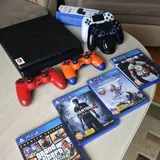 PS4 Slim, 4 геймпада, 4 игры 2