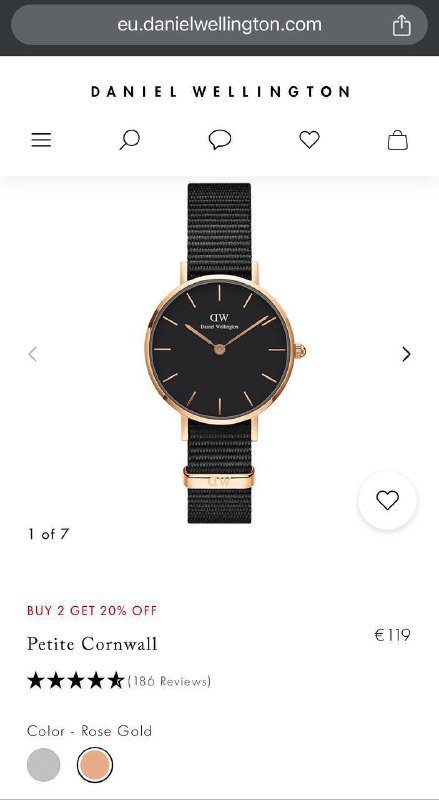 Часы Daniel Wellington Petite Cornwall Rose Gold 28mm