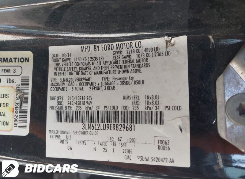 Lincoln Mkz Hybrid 2014 9