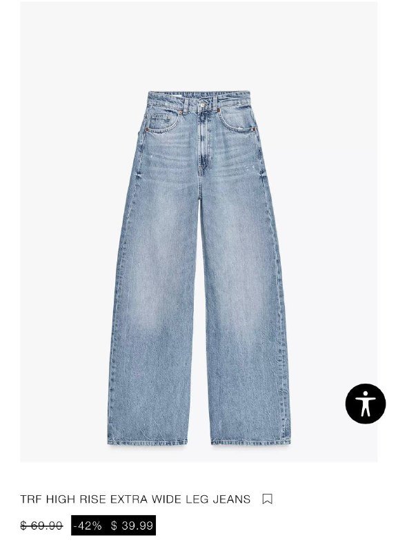 Джинсы Zara extra wide mid rise