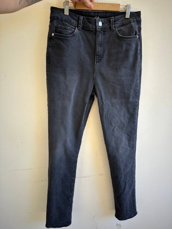 Джинсы серые C&A High Slim размер 40/42