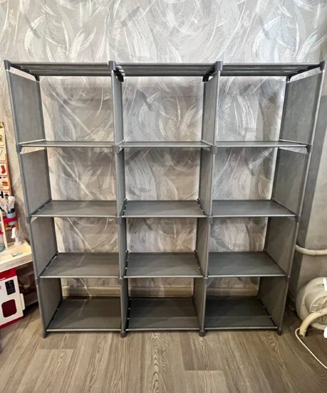 Сборный стеллаж прочный 12 ячеек 8