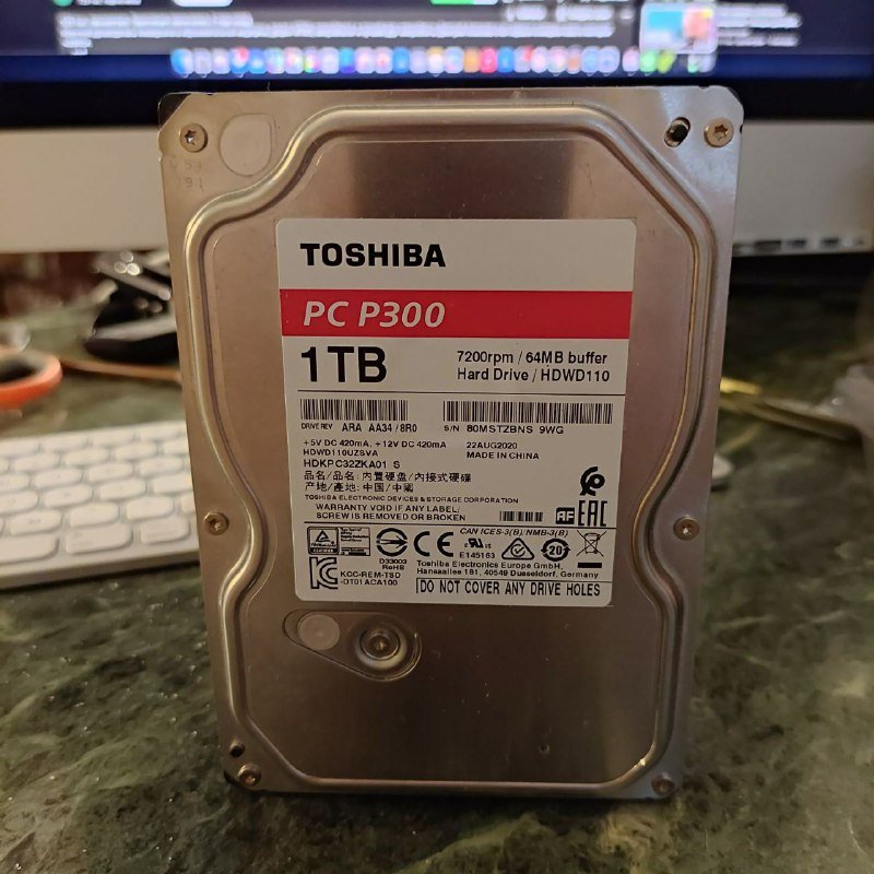 Жёсткий диск Toshiba 3.5" 1 Tb