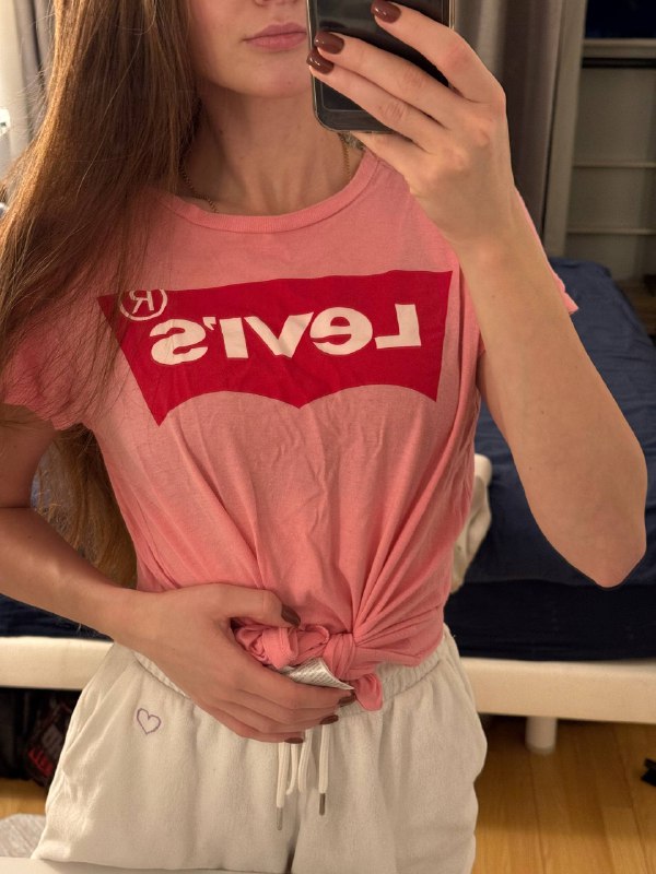 Женский розовый топ, майка FSBN sister, футболка Levi’s 4