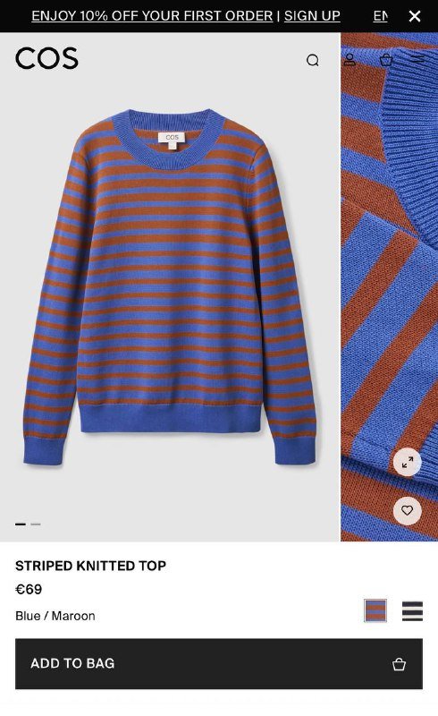 Джемпер COS в полоску, кашемировый свитер Laura Biagiotti