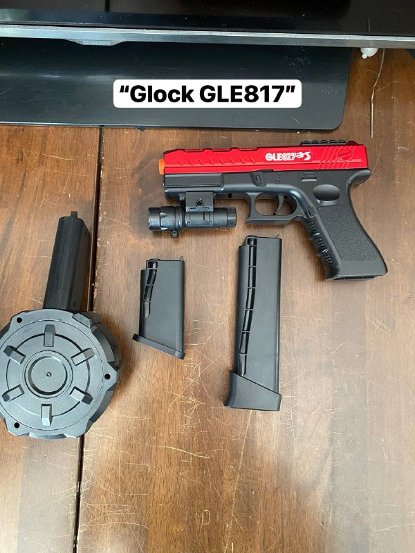 Орбибольная автоматическая винтовка M4A16, пистолет Glock GLE817, пулемет-реплика PUBG, банки для орбизов 2