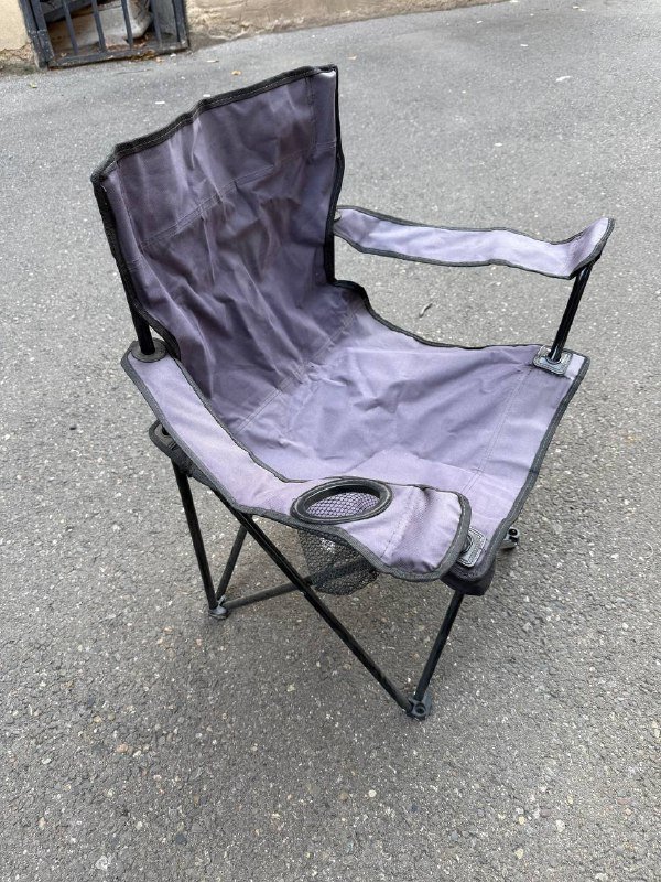 Туристический складной стул с подстаканником