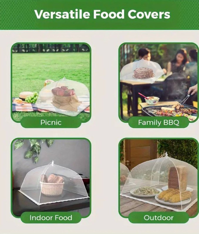 складной сетчатый зонт-тент для защиты еды 40x40 2