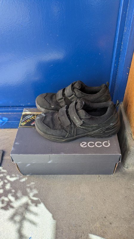 Детские кожаные кроссовки Ecco на осень