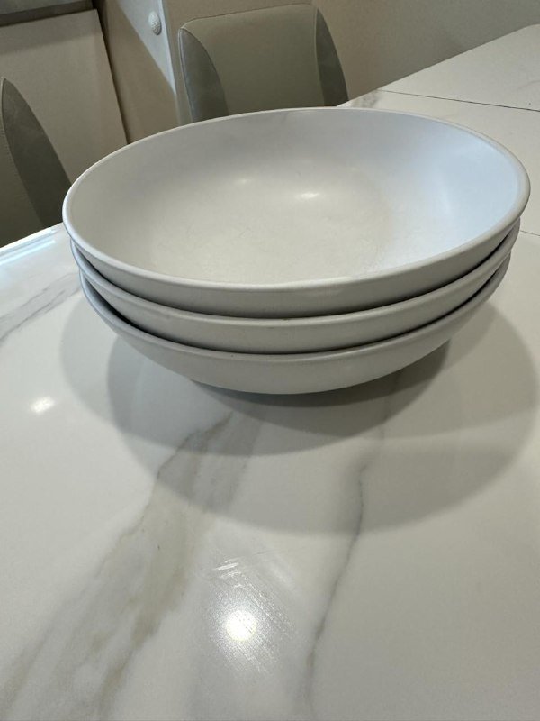 Тарелки для супа/пасты, 3 шт, керамика, диаметр 22 см