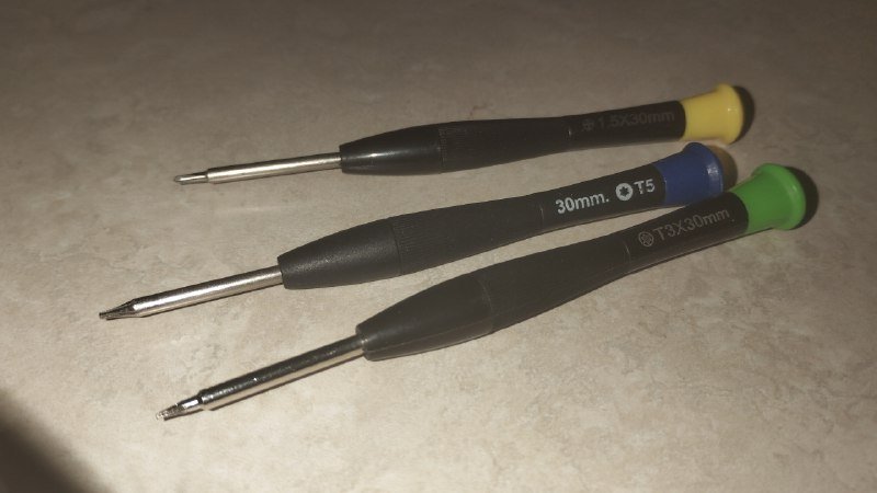 Точные отвертки T5, T3, +1.5 x 30 mm