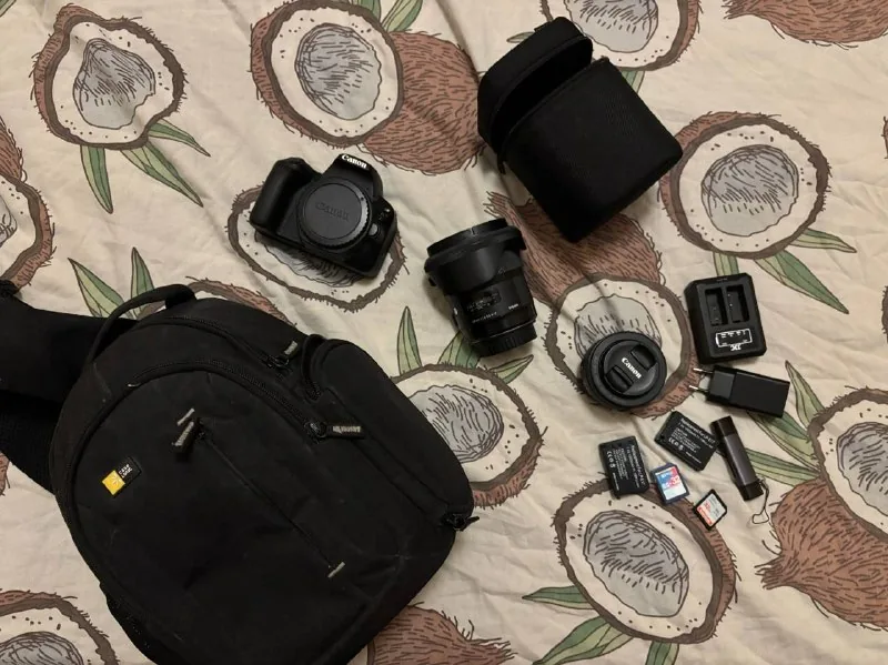 Canon EOS 200D, объективы, SD-карты, фоторюкзак 1