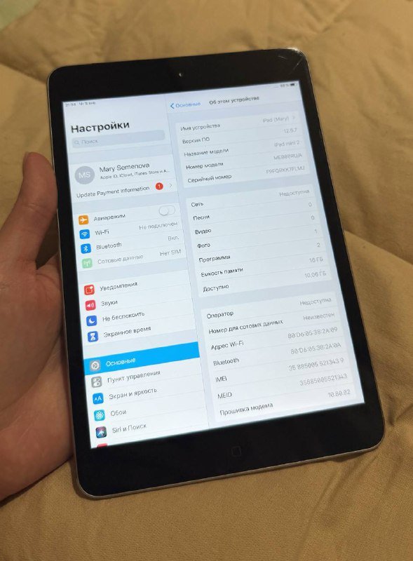 iPad mini 16гб с sim