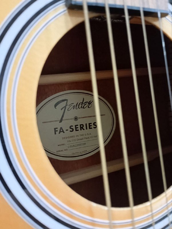 Гитара Fender FA-115 Dread Pack V2 Nat WN с чехлом и ремнем 2