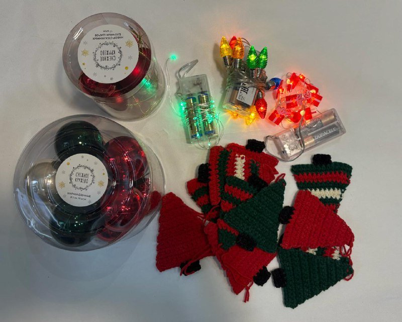 Ёлка новогодняя 180см, гирлянды, шары, украшения 6