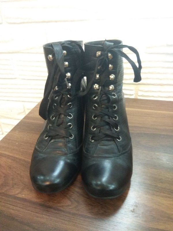 Женские ботинки полусапожки кожаные винтажные 2