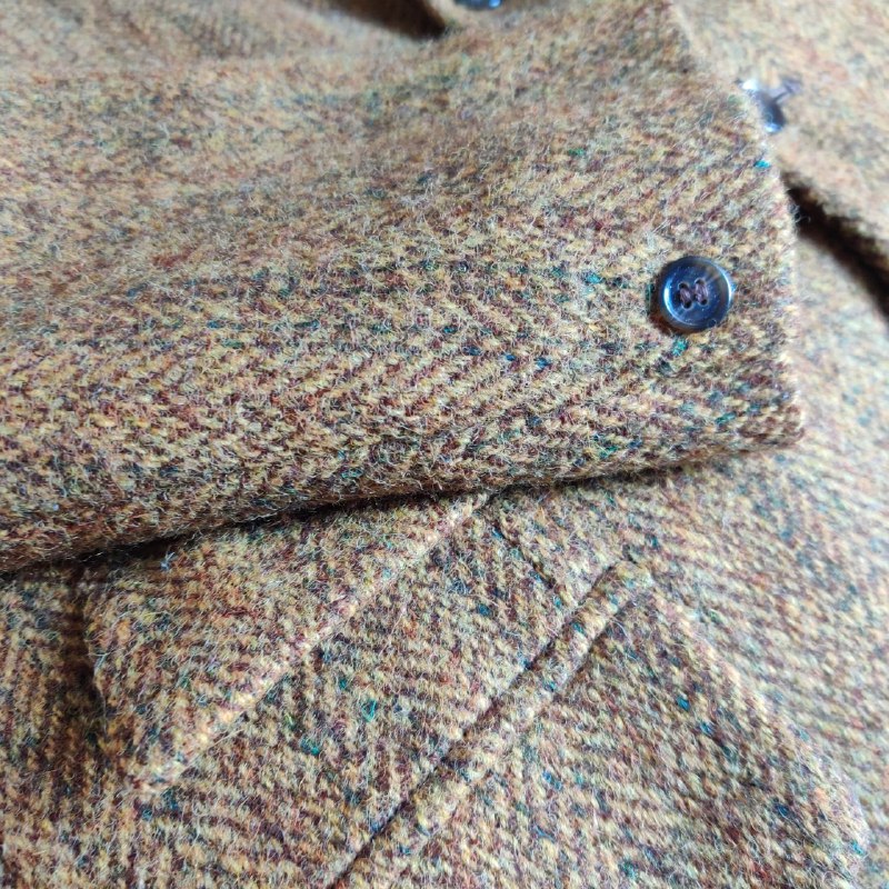 Винтажный английский твидовый пиджак Harris Tweed 5