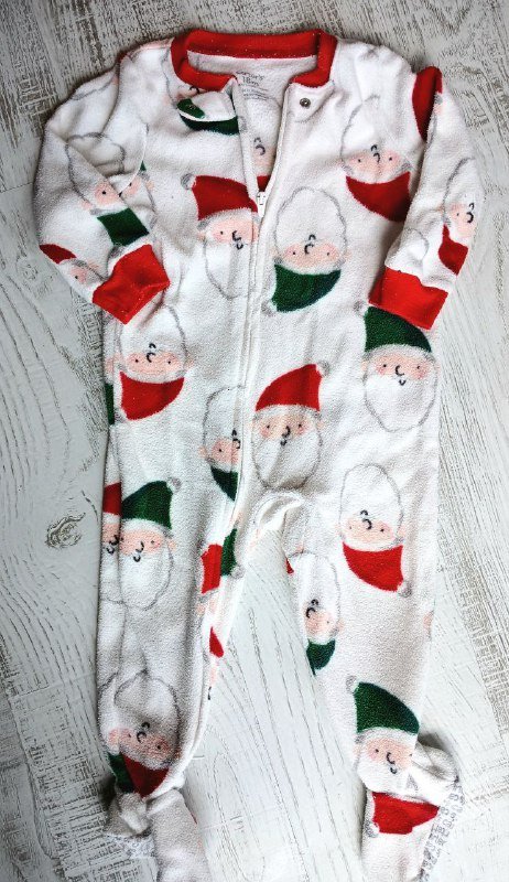 Теплое новогоднее платье, носки, пижама Carter's 12-18 мес 4