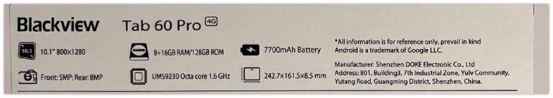 Tablet Blackview Tab 60 Pro 8/128Gb Gray with case and protector 2