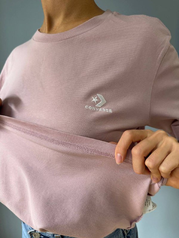 Футболка Converse прямая розовая XS, S 2