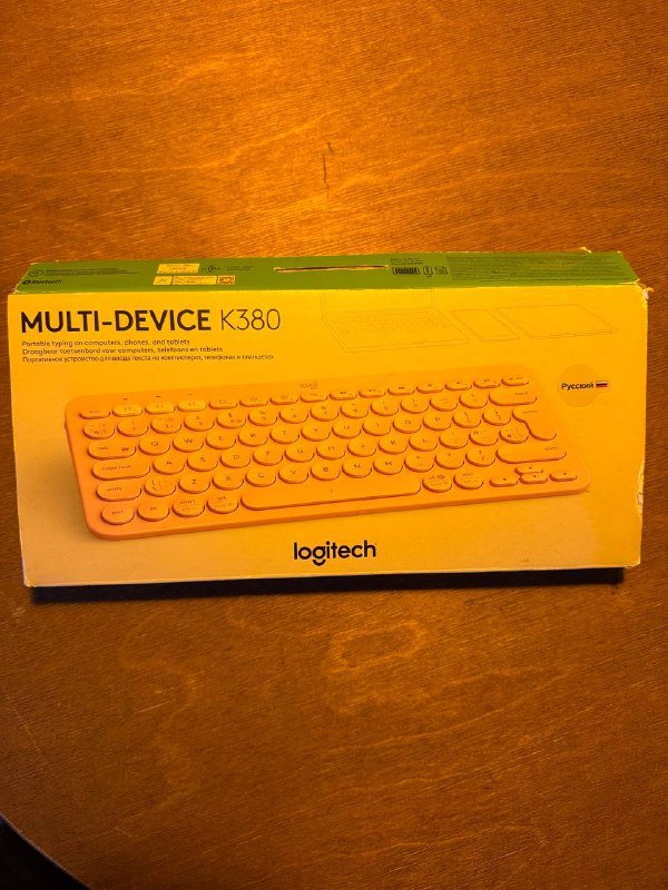 Клавиатура Logitech K380 Bluetooth розовая с русской раскладкой