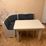 Кухонный уголок, раскладной стол и 2 табуретки 1