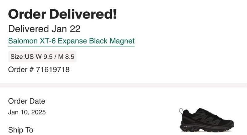 Кроссовки Salomon XT-6 Expanse Black Magnet размер 40.5 7