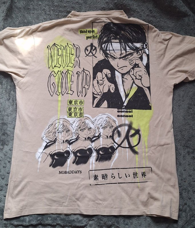 Оверсайз футболка с аниме принтом размер L-XL 2