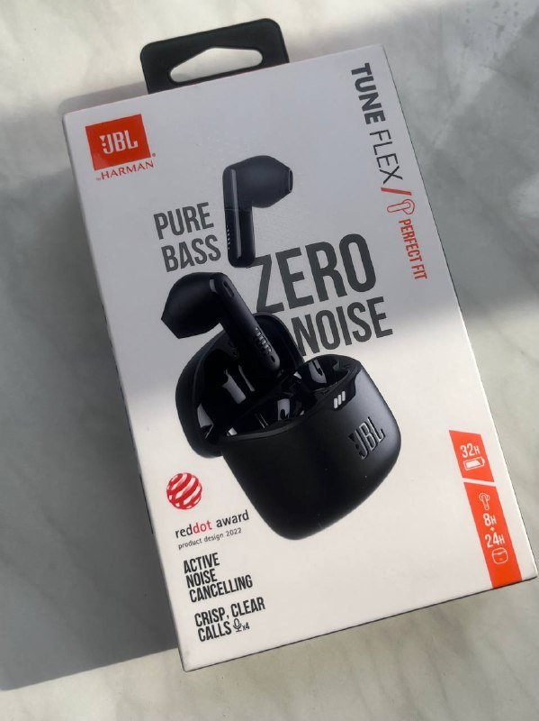 Наушники JBL с Pure Bass и активным шумоподавлением, черные