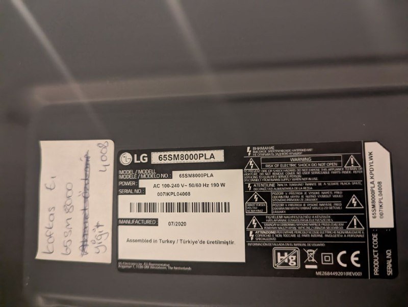 Телевизор LG 65SM8000PLA на запчасти