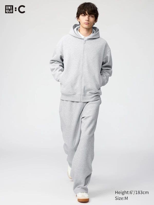 Штаны Uniqlo C Sweat Wide Trousers размер М