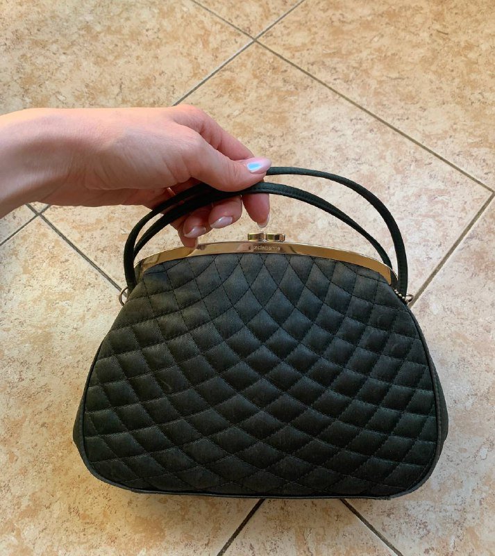 Сумка клатч тканевая зеленая