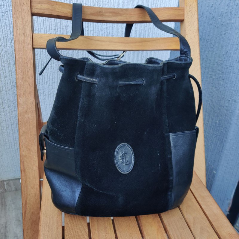 Сумка-мешок из замши и кожи Claude Gerard 2